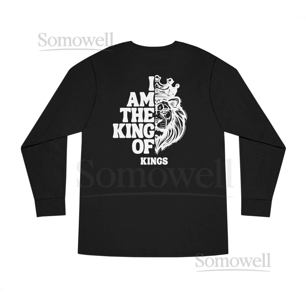 Long Sleeve Crewneck Tee - King of Kings T-Shirt Graphic Tee Christian Shirt Religious Apparel_265