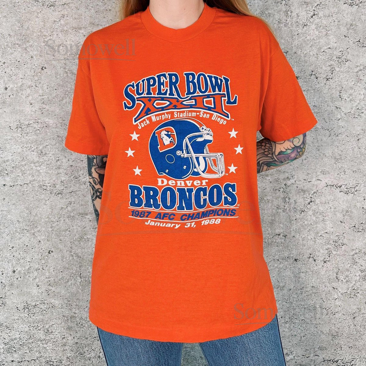 Denver Broncos Vintage Super Bowl Tee Shirt T-Shirt_328