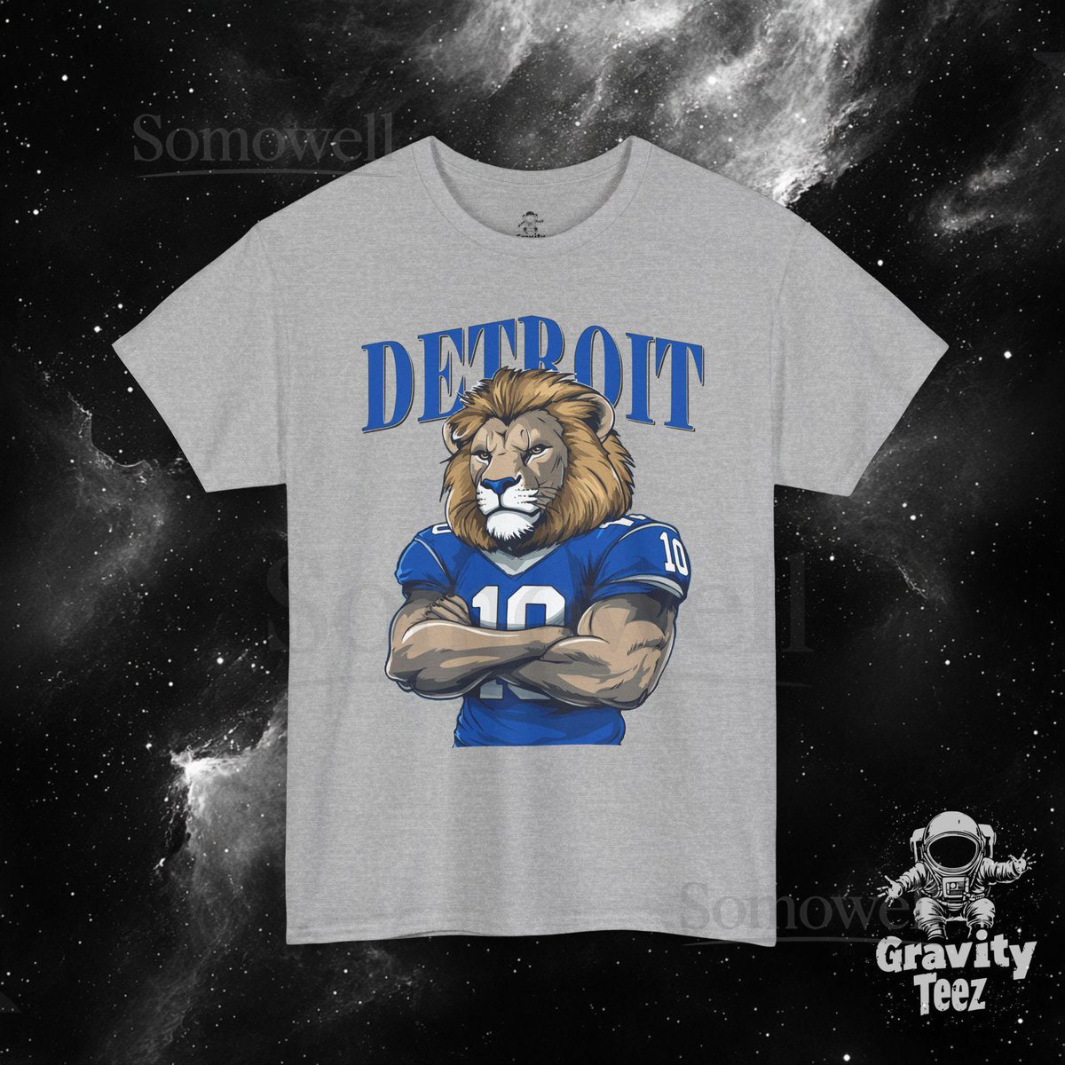 Detroit Lions Heavy Cotton Tee Unisex Sports Shirt Casual Wear Game Day Attire Gift for Fans Football Tee_259