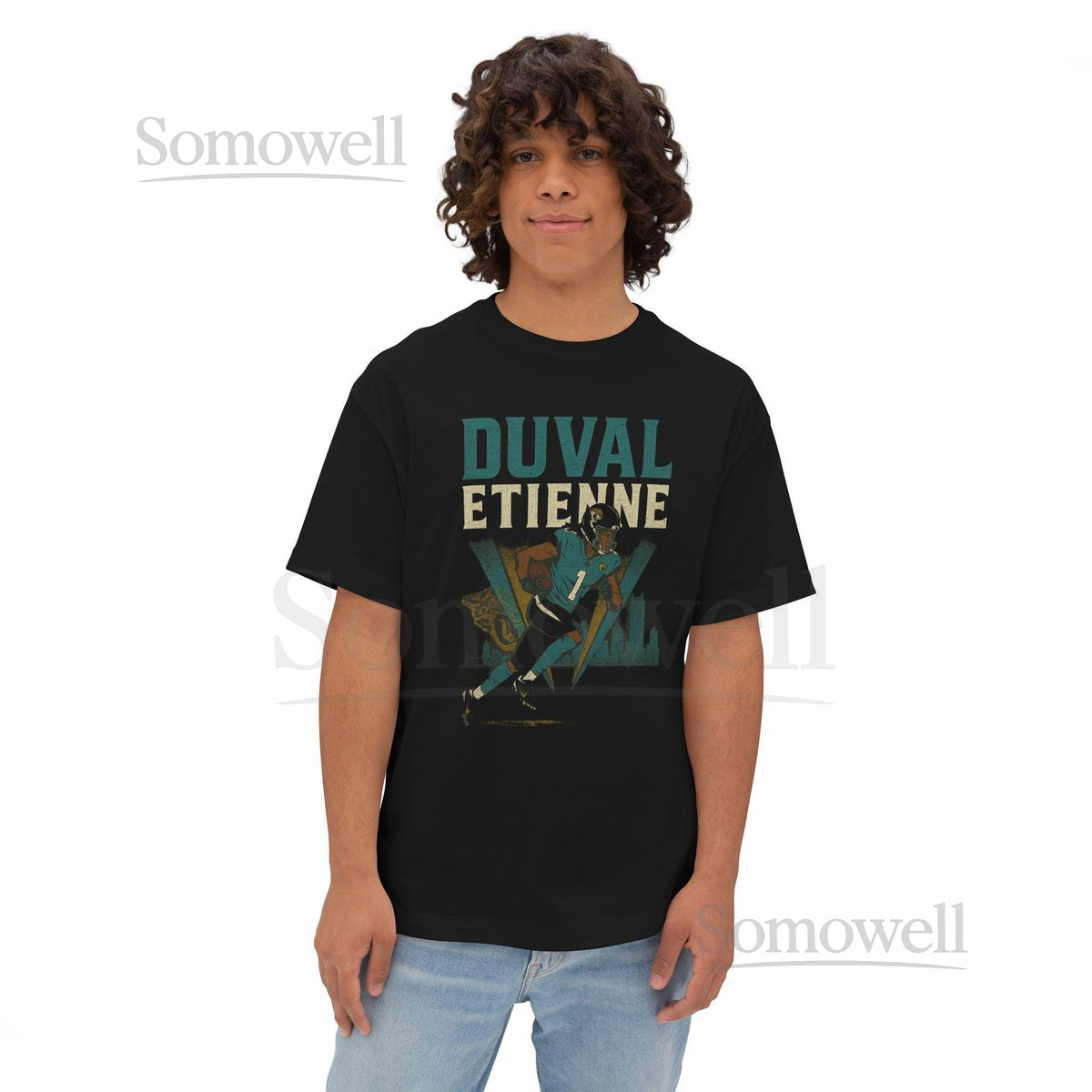 Travis Etienne Jaguars Shirt Unisex Boxy NFL Footba_899