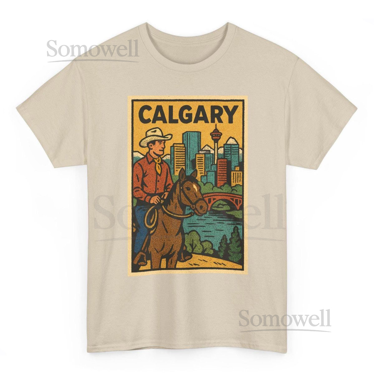 Calgary T-Shirt Unisex Retro Canada Tee_70