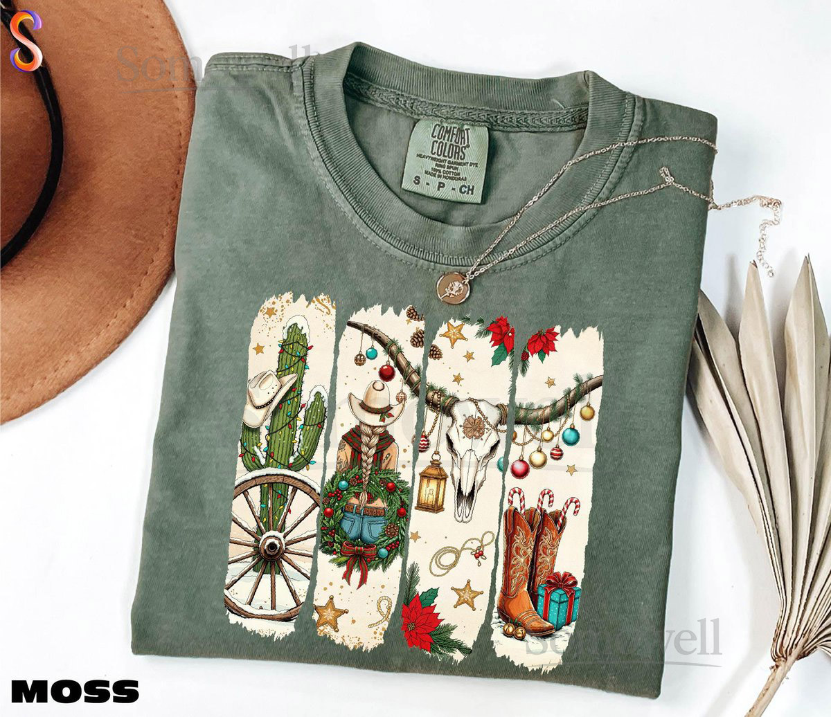 Western Christmas Shirt Howdy Christmas Tee Cowboy Christmas Sweatshirt Country Christmas Sweater Xmas Comfort Colors T-Shirt_794