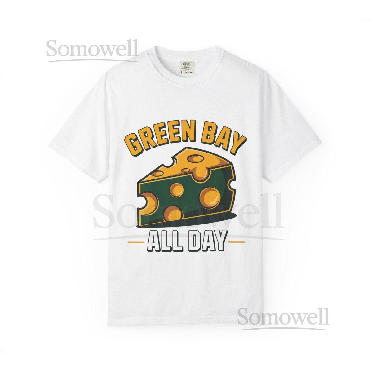 Green Bay Cheese Graphic T-shirt Casual Wear Game Day Shirt Gift for Packers Fans Sports Apparel Unisex Tee_364