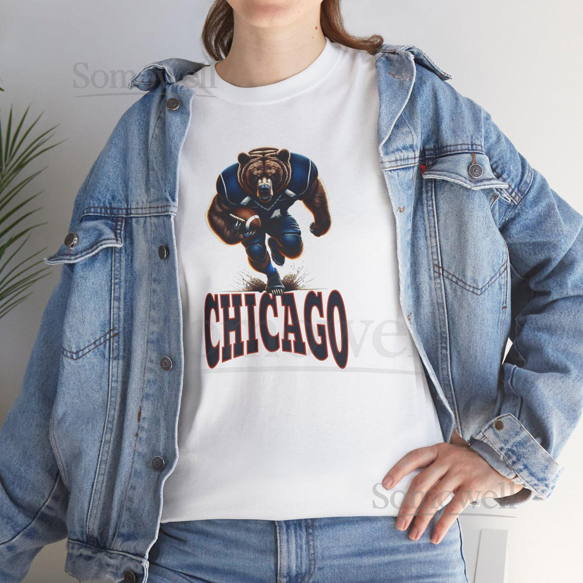 Chicago Football T-shirt Los Angeles Unisex Heavy Cotton Tee Funny Football Shirt Sport Tee Tailgating Game Day Football Shirt_64