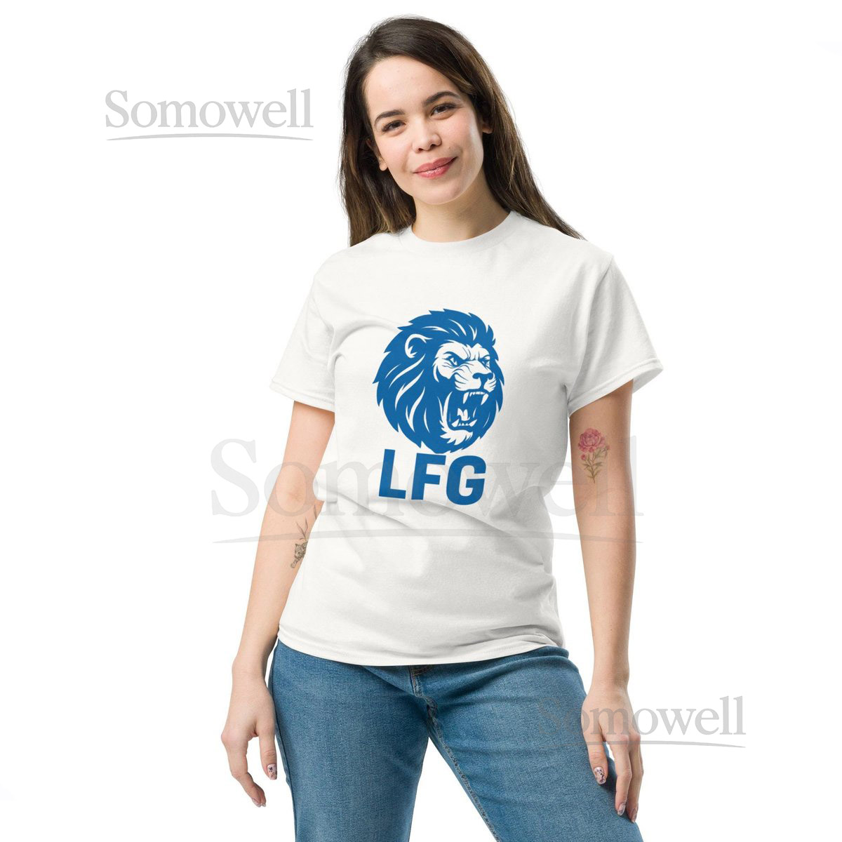 Detroit Lions LFG T-Shirt Fierce Lion Fan Gear_268