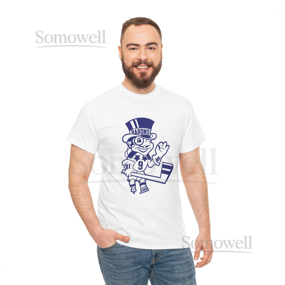 Skating Barons Anniversary Logo Graphic T-Shirt_137