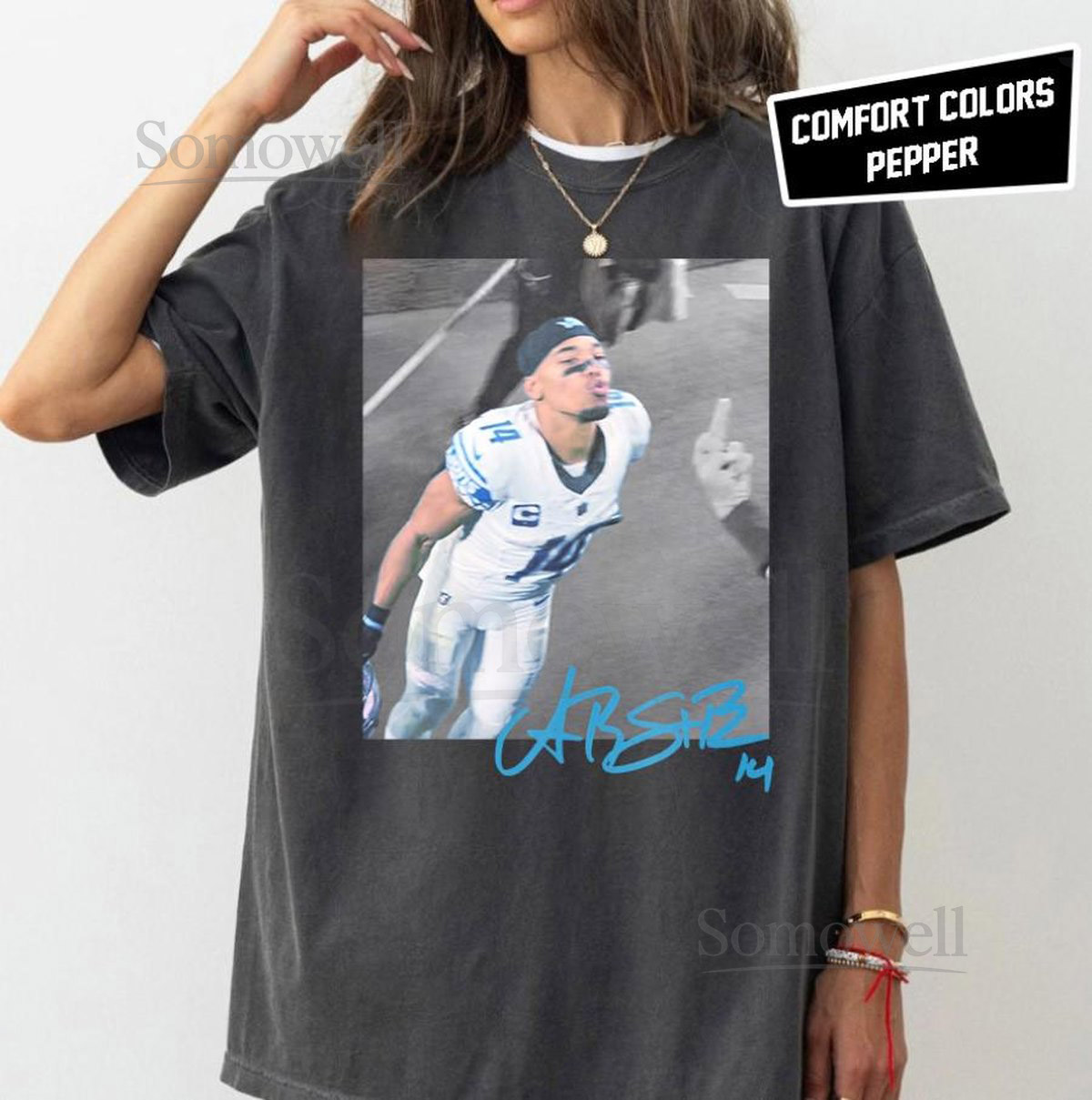 Amon-Ra St. Brown Funny Meme Unisex Comfort Colors Shirt Football Y2k Rap Tee Detroit Football Vintage T-Shirt Football Game Day Shirt_24