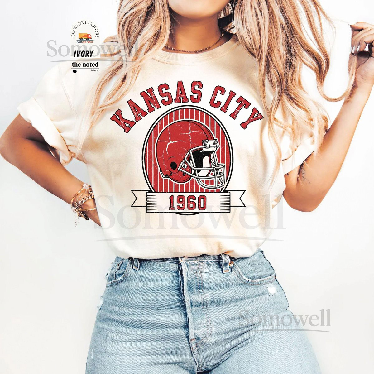 Comfort Colors Kansas City Football Shirt Retro Game Day Tee Trendy Kansas City Fan Top Popular Football Season Sweatshirt_12