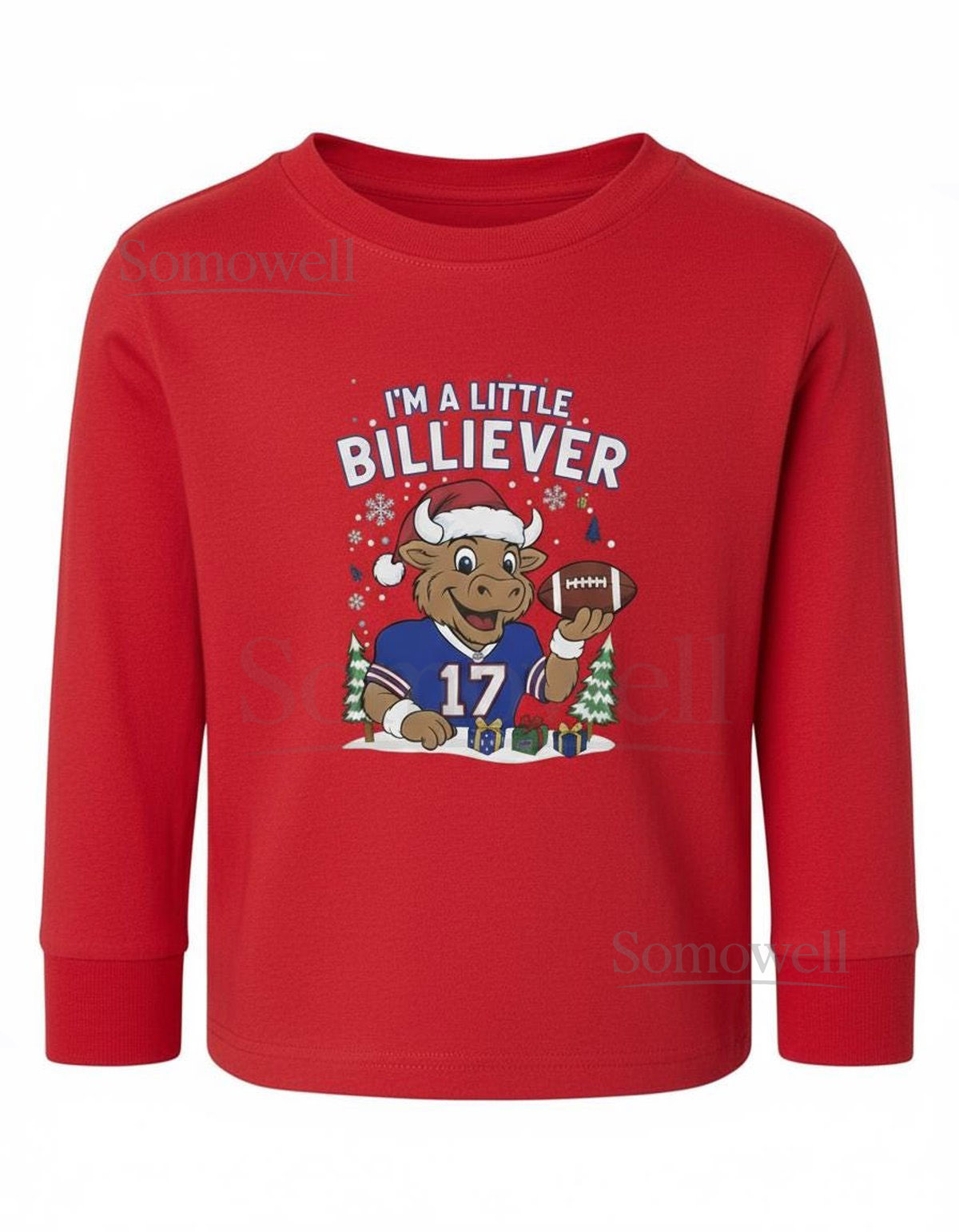 Buffalo quotLittle Billieverquot Christmas Long Sleeve Onesie Tee or Crew Neck_297