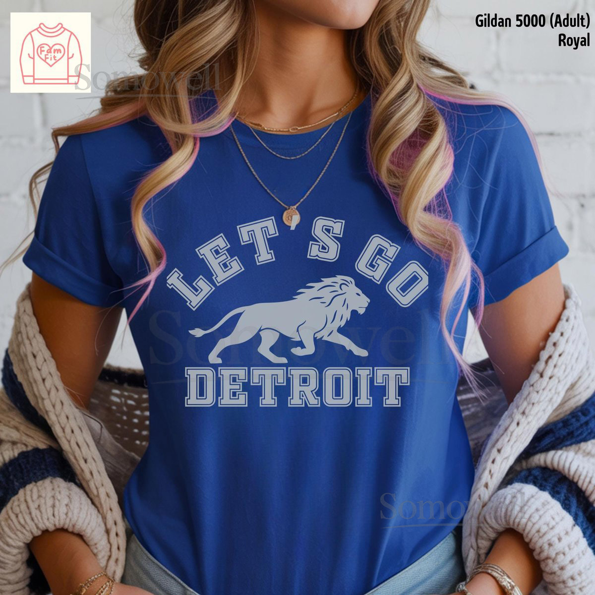 Let's Go Lion Tee Detroit Vintage Gameday Shirt Loud Cheer Shirt FamFit03-17_546
