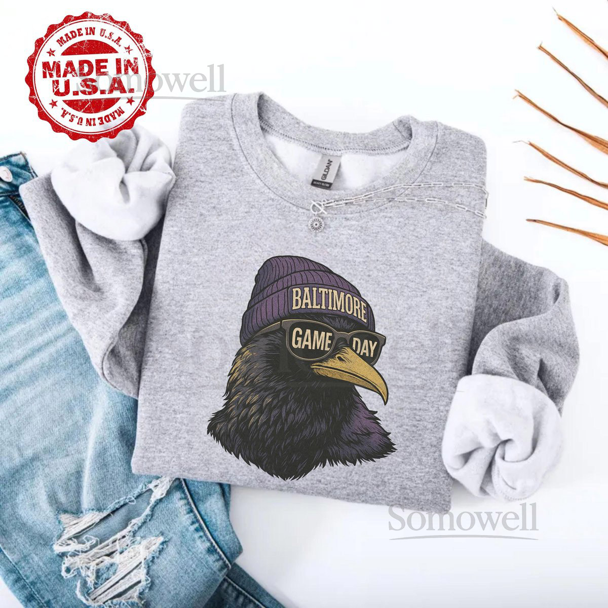 Baltimore FootballGame Day Sweatshirt Retro Baltimore Fan Shirt Baltimore Mascot Hoodie Baltimore Ravens Football Fan ShirtBaltimore Fan_76