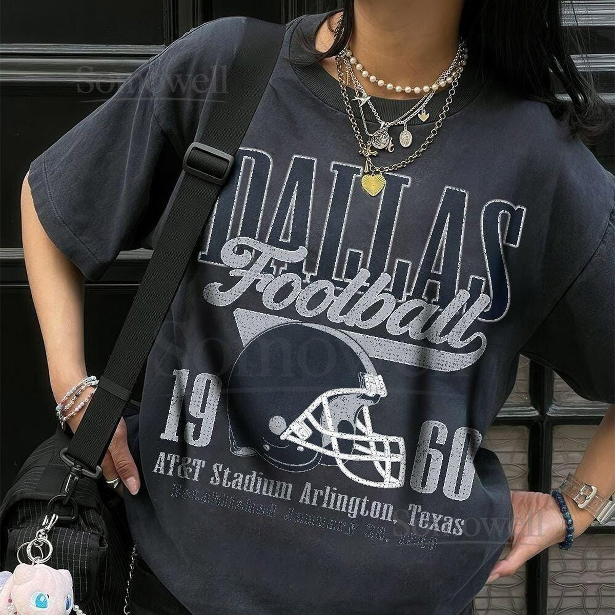 Dallas Football Vintage Style Comfort Colors T-Shirt Retro 90s Football Graphic Tee Football Game Day_264