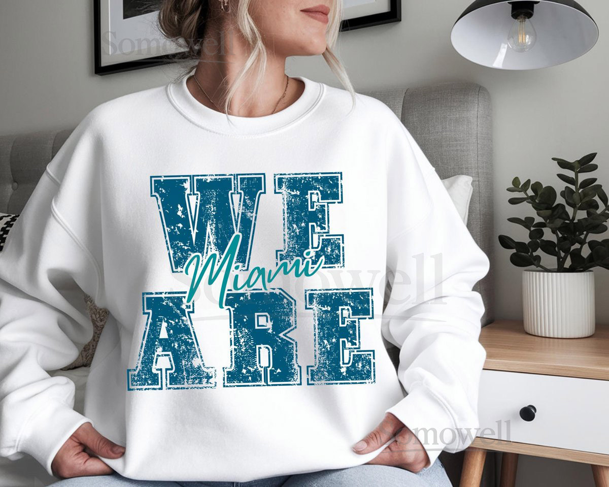 Vintage We Are Miami Football Shirt Game Day Shirt Football Mom Gift Miami Game Day Shirt Dolphins Shirt Dolphins Game Day_712