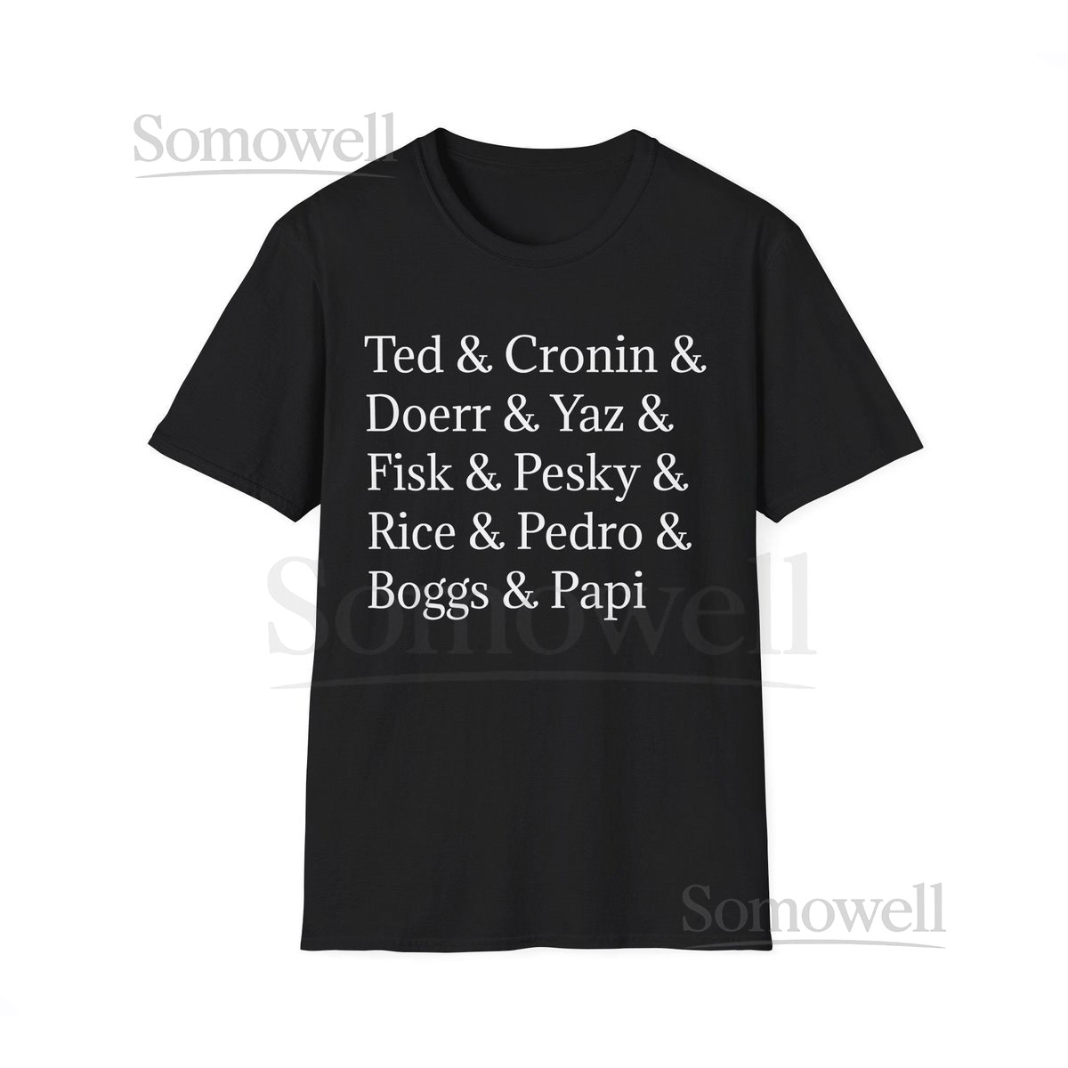 Boston Red Sox Retired Numbers T-Shirt Ted Williams Yastrzemski Ortiz Martinez_202