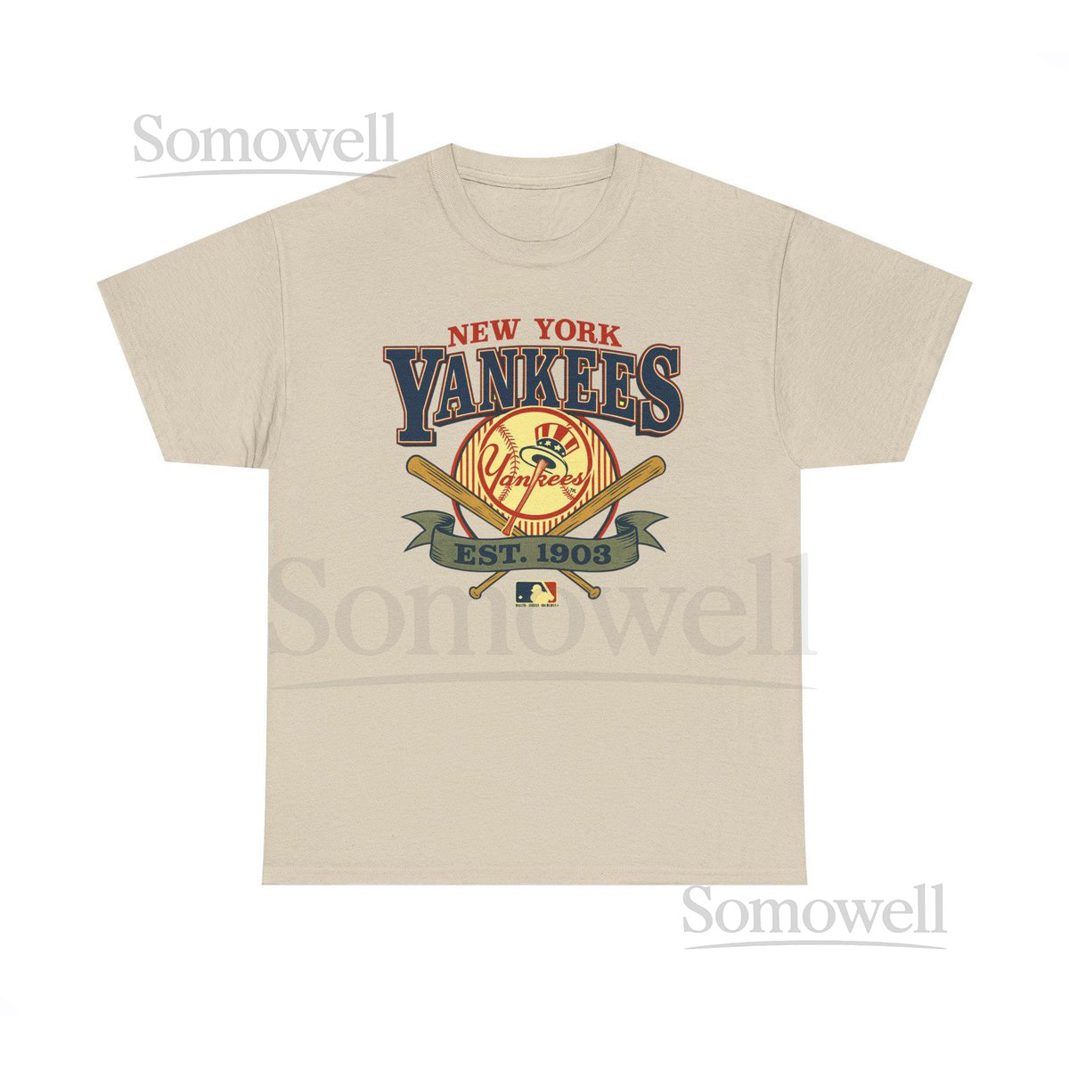 New York Yankees Old School Heavy Cotton Tee Vintage Sportswear MLB Fan Gift Casual Wear Team Apparel Comfort Tee_28