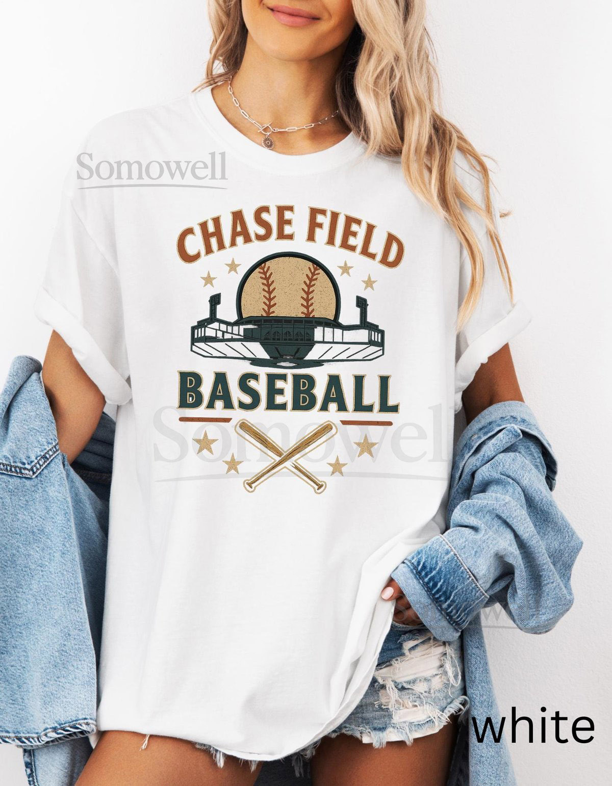 Chase Field Baseball Shirt Comfort Colors Cotton Arizona Vintage Stadium Tee_205