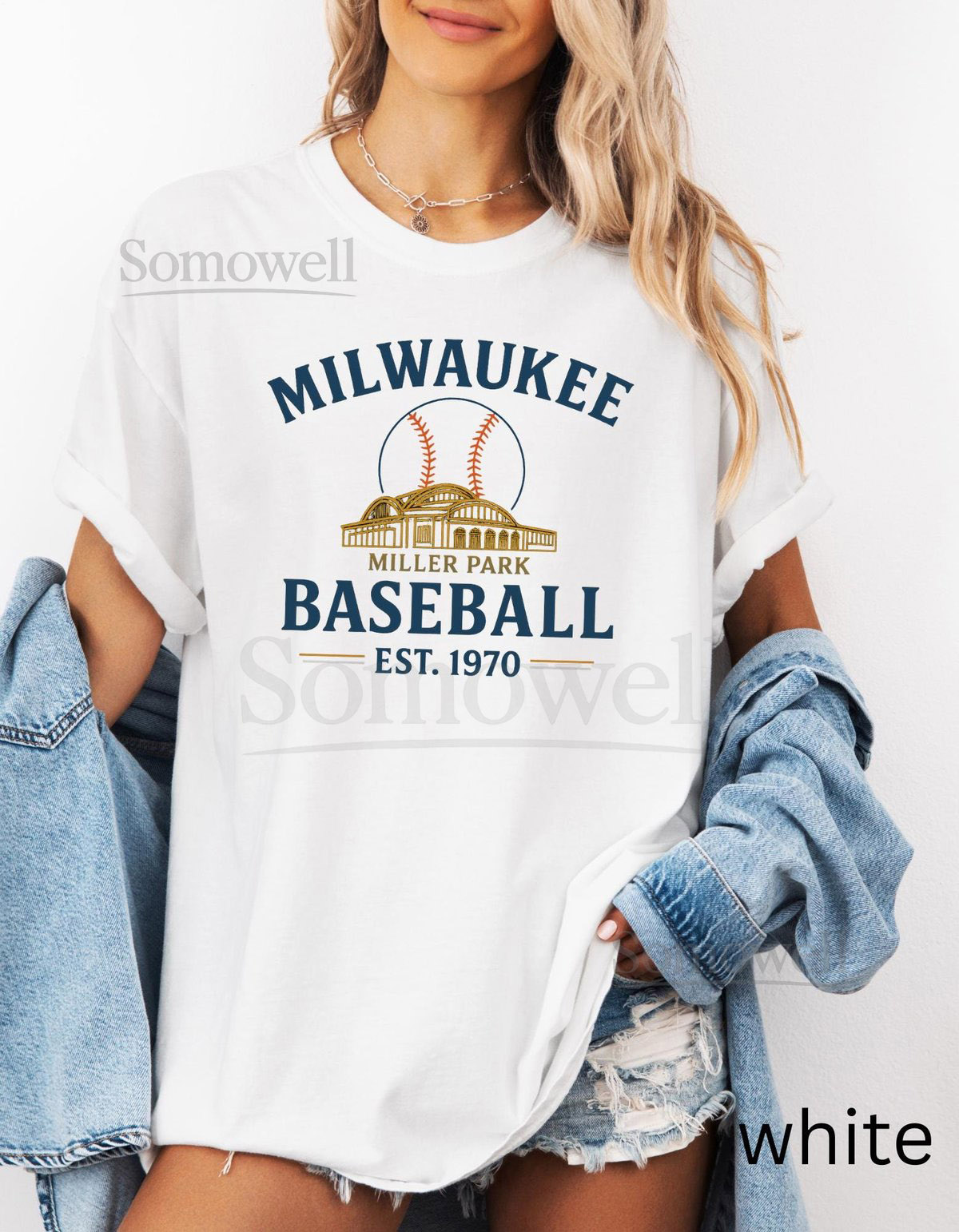 Milwaukee Baseball Shirt Comfort Colors Cotton Vintage Miller Park Stadium Tee_684