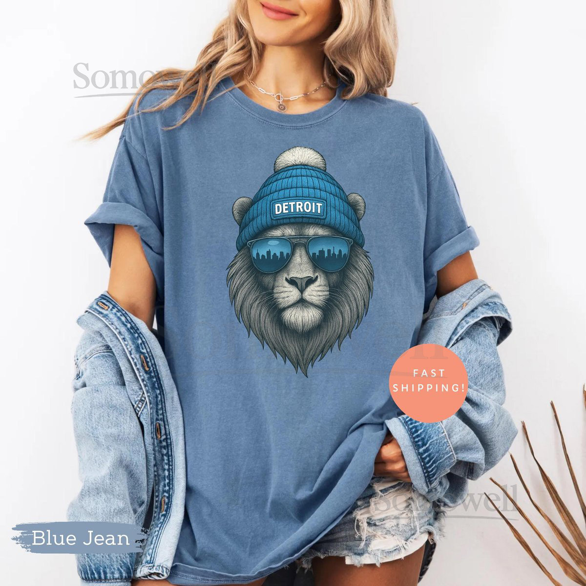 Detroit Football Lion Shirt Vintage Detroit Mascot Tee Comfort Colors Game Day T-Shirt Detroit Sports Fan Super Bowl Shirt_118