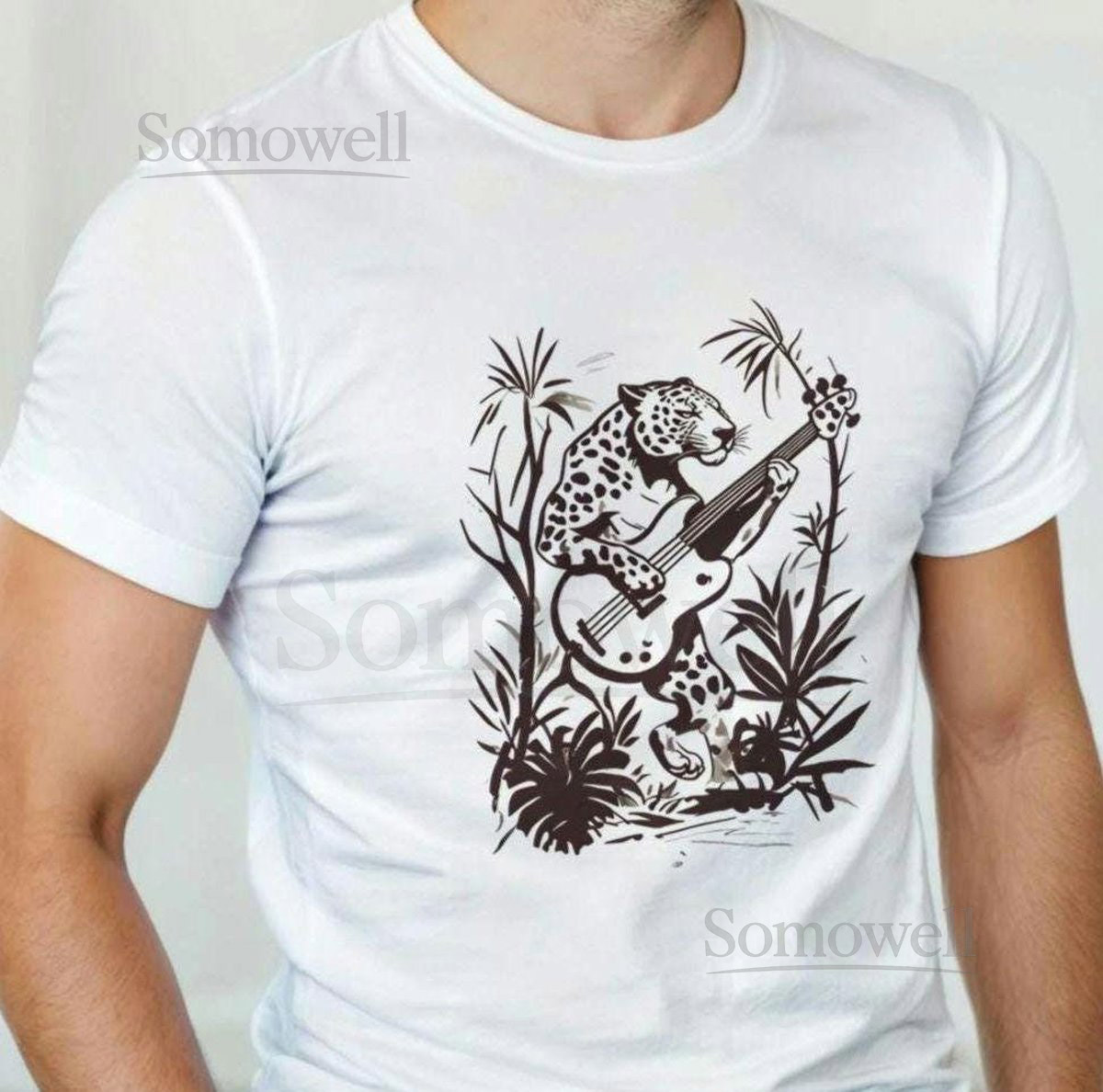 Jaguar Guitar Graphic Tee Heavyweight Cotton Musician T_703