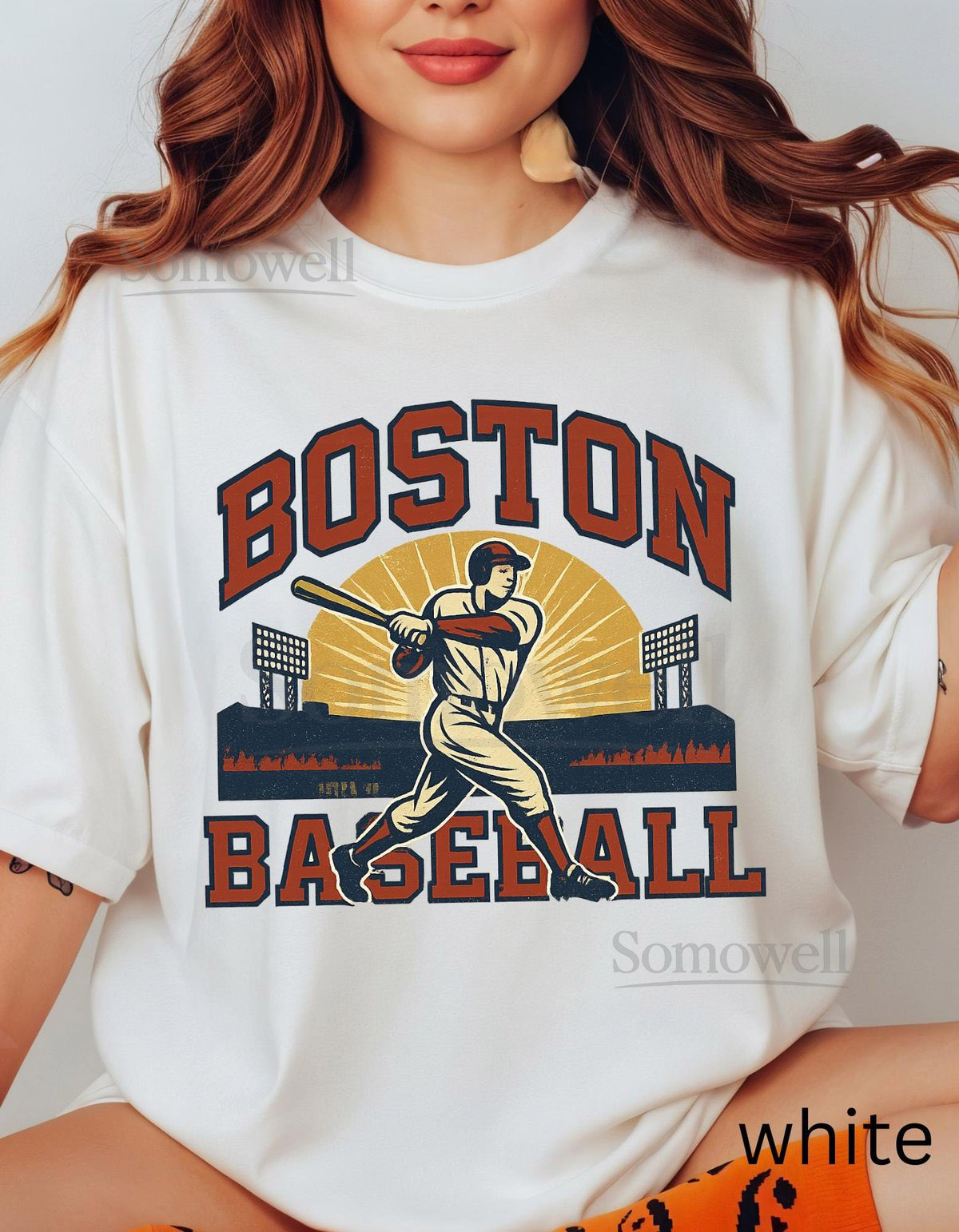 Boston Sports Baseball Shirt Comfort Colors Cotton Vintage Batter Stadium Tee_185