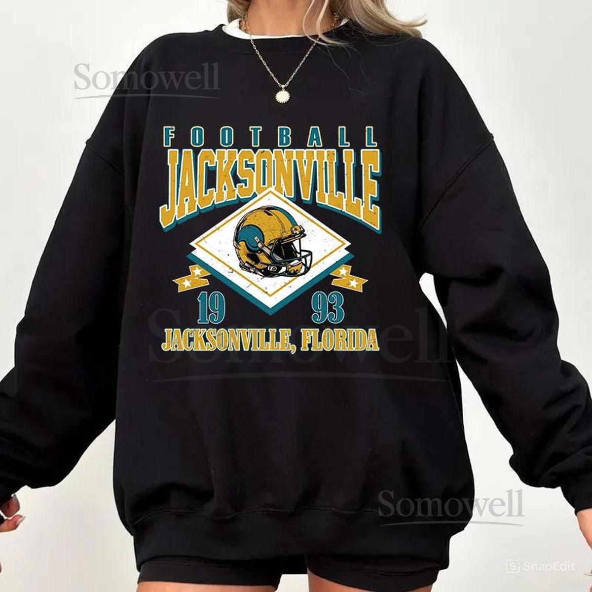 Vintage style Jacksonville Football SweatshirtSunday Football Shirt 90s Style Sports Fan Sweater Unisex Cozy Crewneck Football _1032