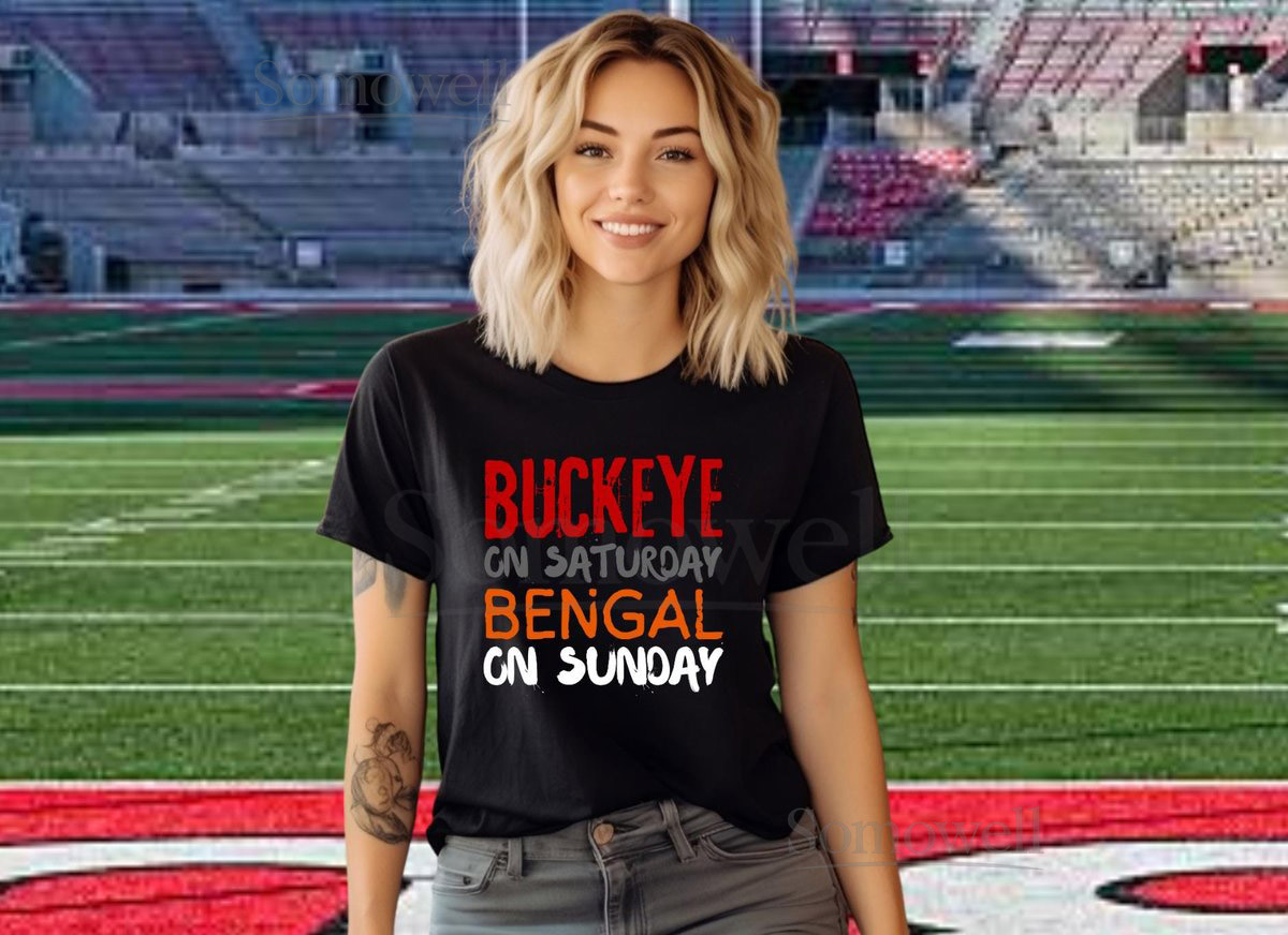 Bengals Buckeyes shirt Buckeyes Bengals Saturday Sunday jersey Game Day Apparel Ja'Marr Chase Sports Team Tee Cincinnati Ohio State_200