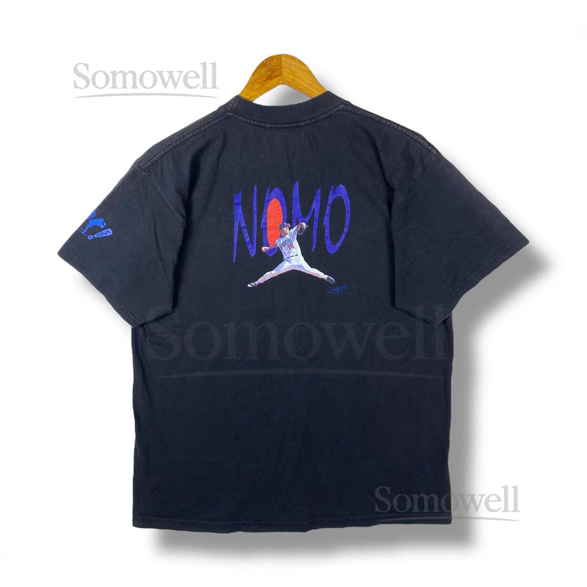 Rare Vintage 90's HIDEO NOMO La Dodgers Mlb Graphic Tee Shirt Large Size_740