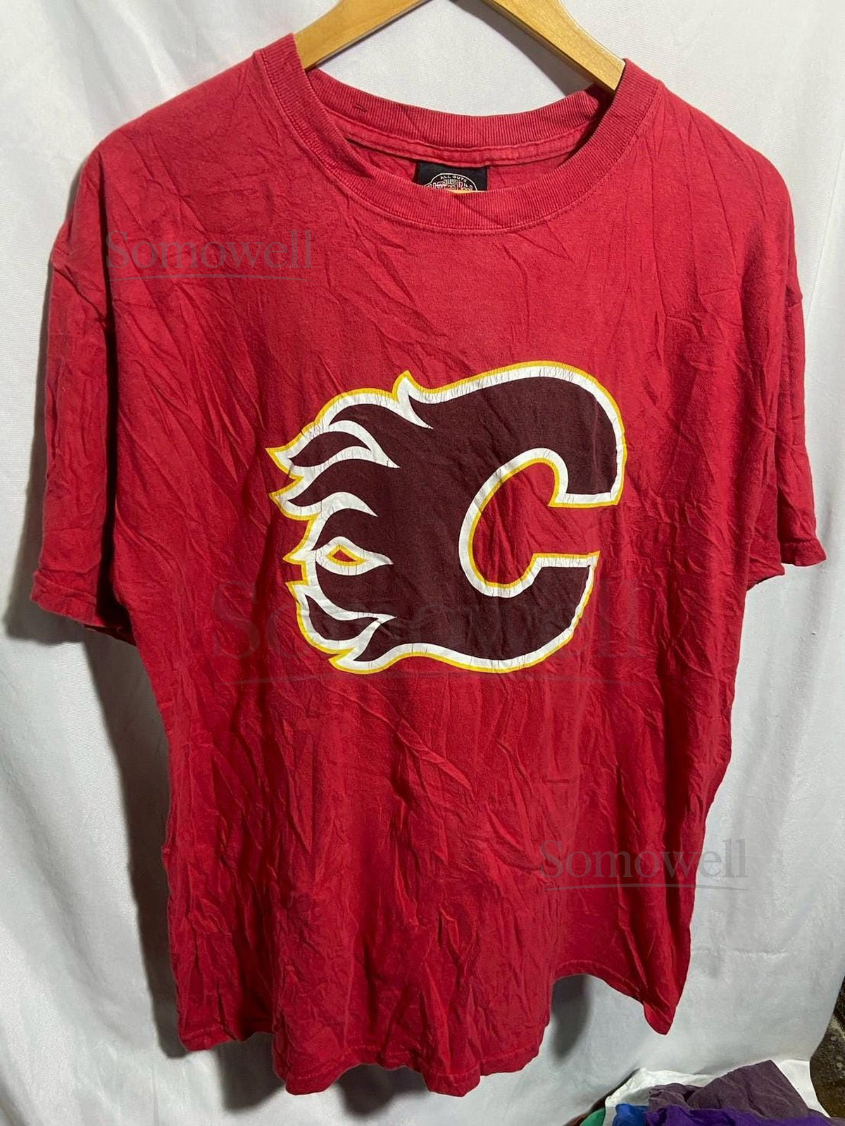 Vintage Calgary Flames Dion Phaneuf T-shirt Size L_416