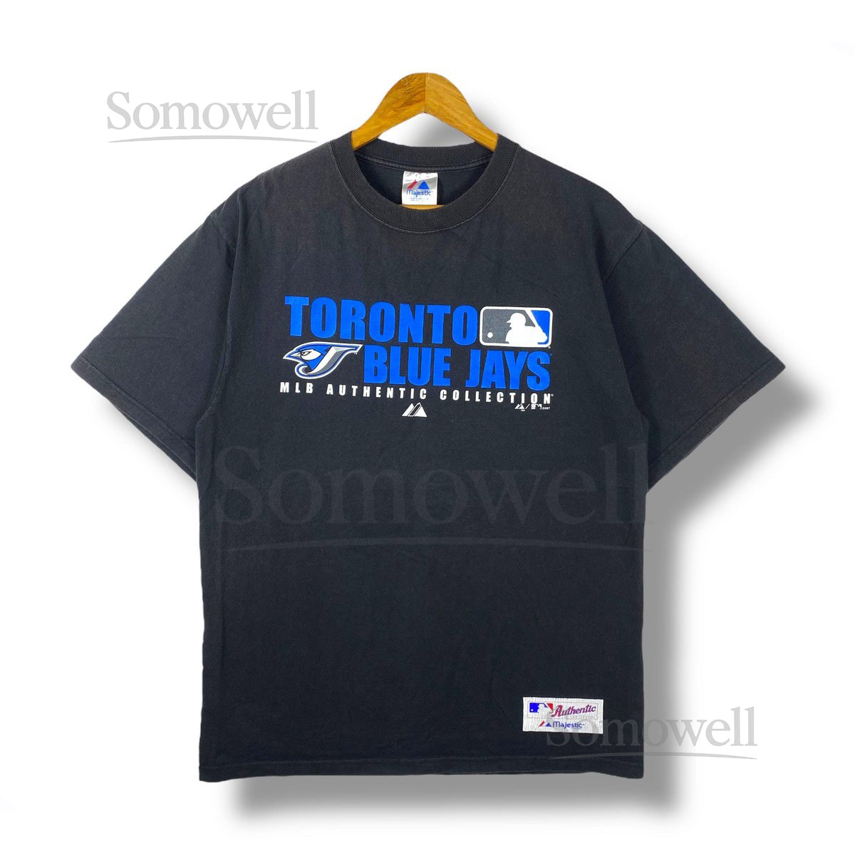 Rare TORONTO BLUE JAYS Mlb Authentic Collection Graphic Faded Tee Shirt Medium Size_83