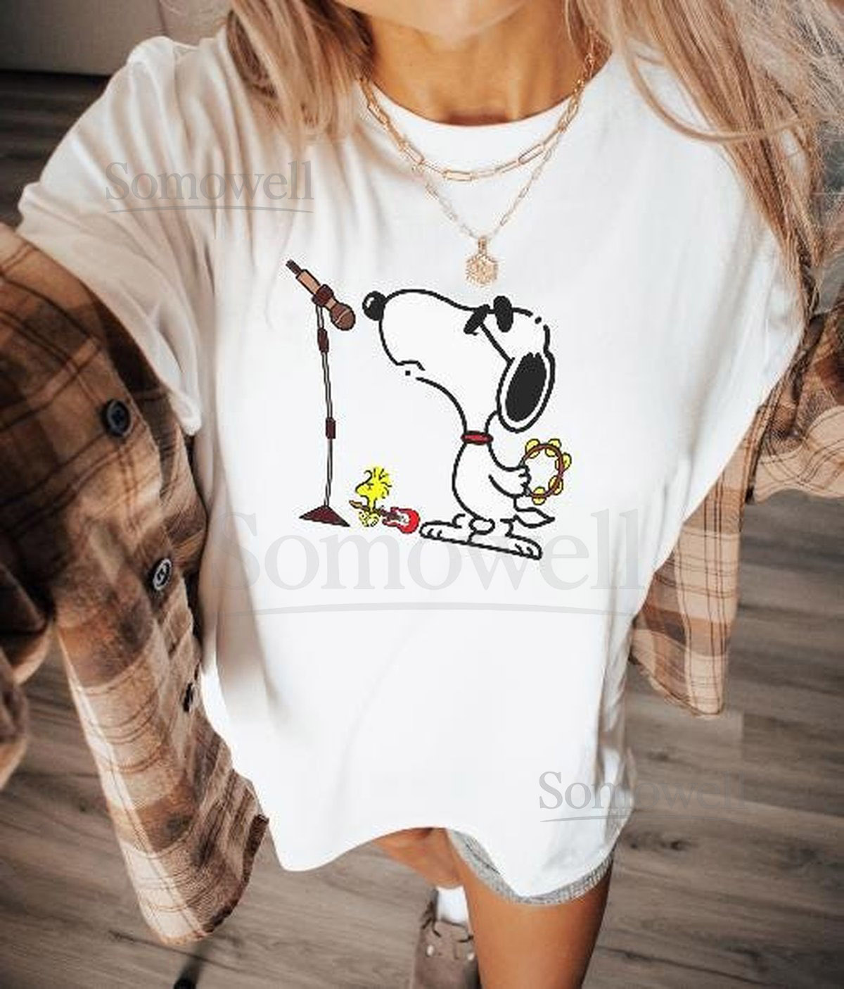 Cartoon Britpop T-Shirt Oasis Inspired Rock Concert Tee_153