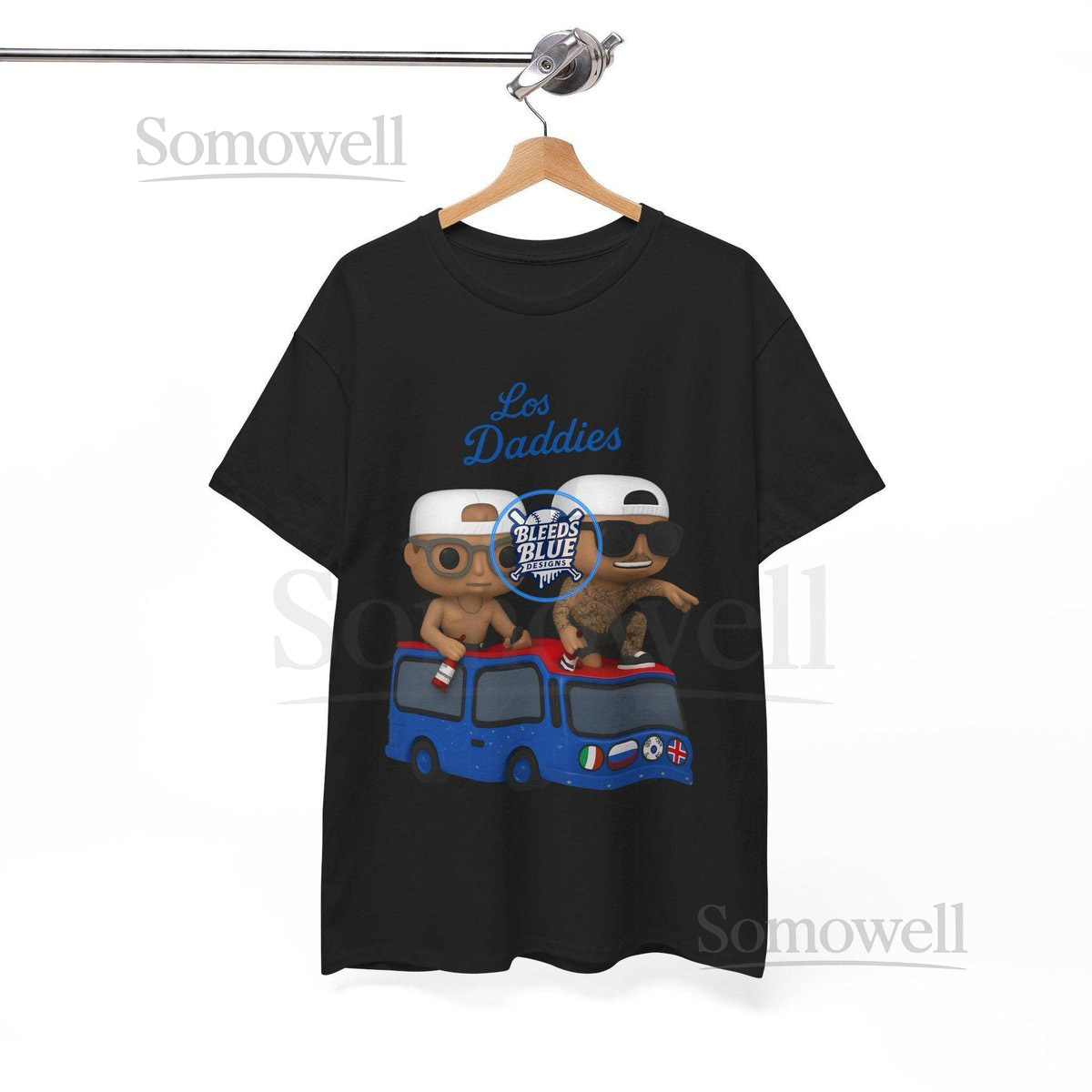 Dodgers Kike and Banda Los Daddies Funko Tee Shirt - Unisex Heavy Cotton Tee Casual Fit_325