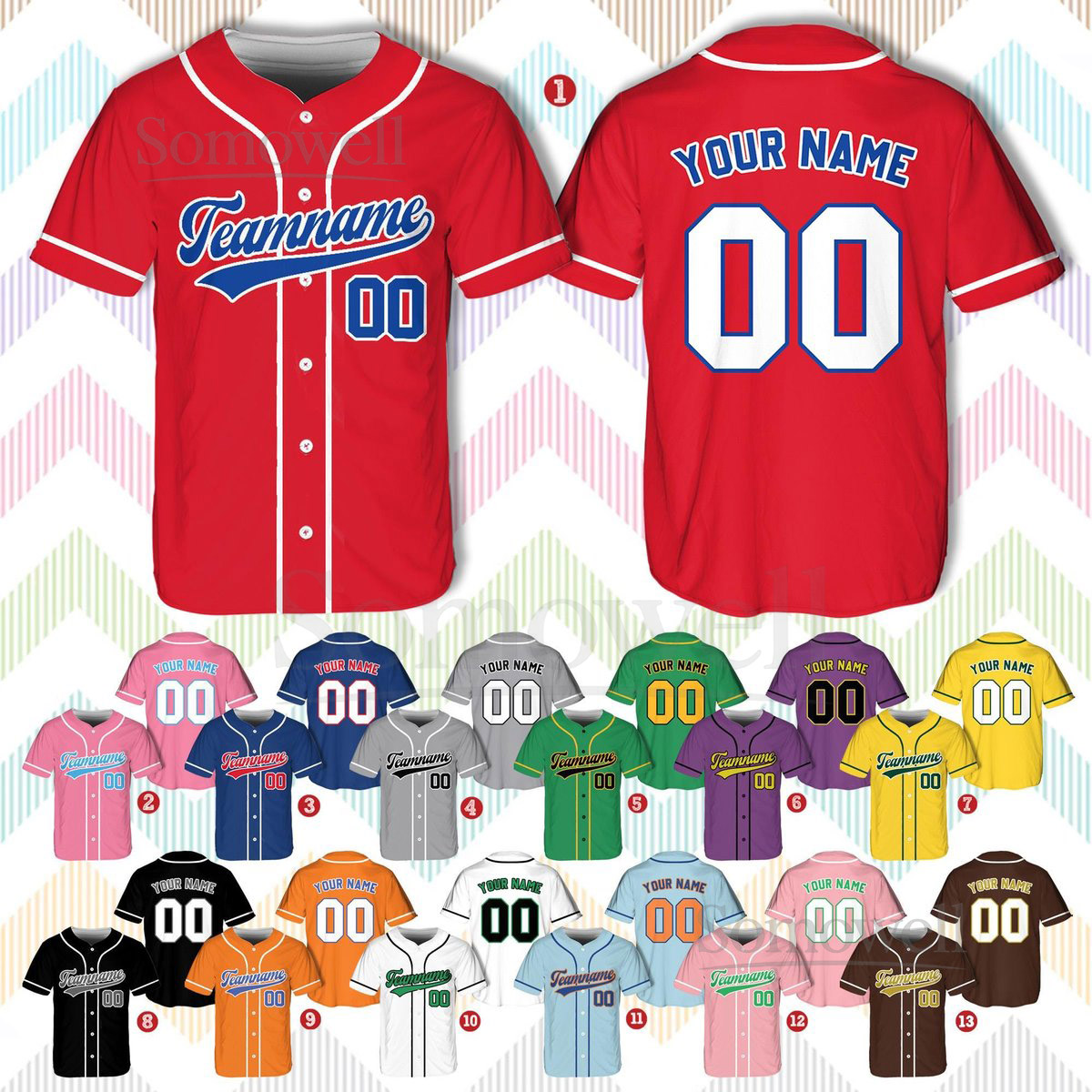 Personalized Team Name And Number Baseball Jersey Custom Baseball Jersey Shirt Baseball Jersey Uniform For Baseball Fans Baseball Lovers_563