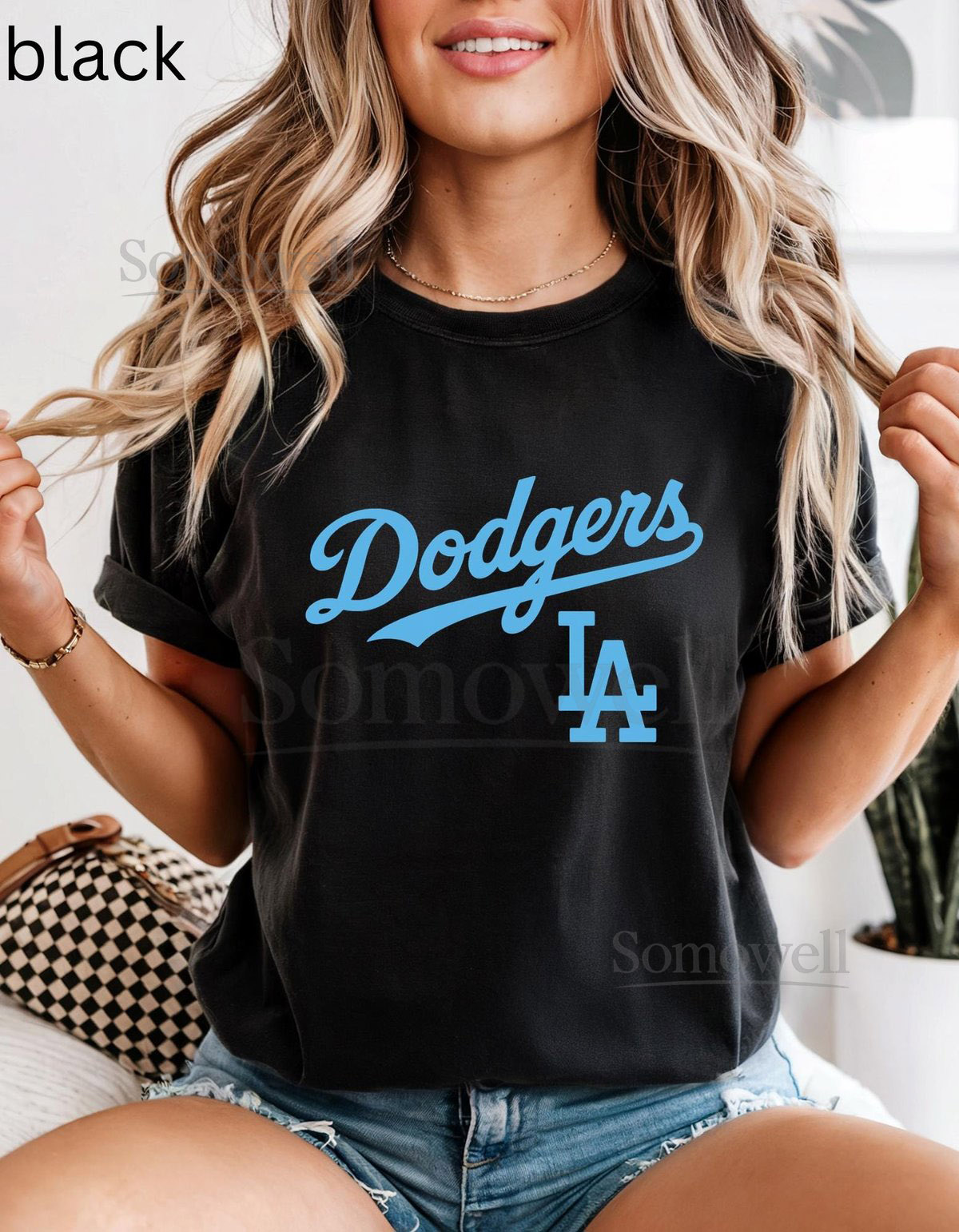 Dodgers Retro Shirt Comfort Colors Cotton Baseball Graphic Tee Cute Vintage Fan Gift_340