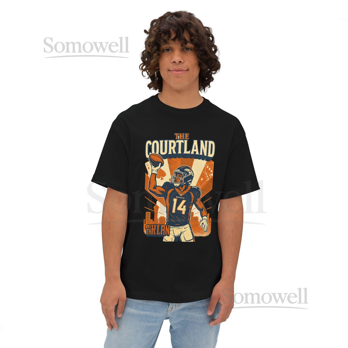 Denver Broncos Courtland Sutton Parody Tee Unisex Boxy Cotton T-Shirt_299