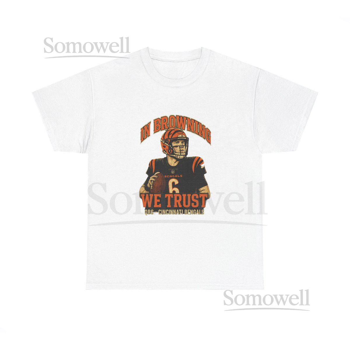 Jake Browning Cincinnati Bengals Football Tee Retro QB6 Fan Gift_687