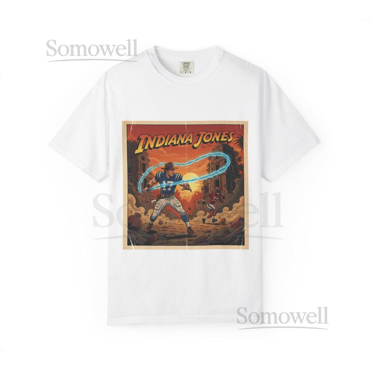 Daniel Jones Indiana Jones Colts QB T-Shirt NFL Footb_85