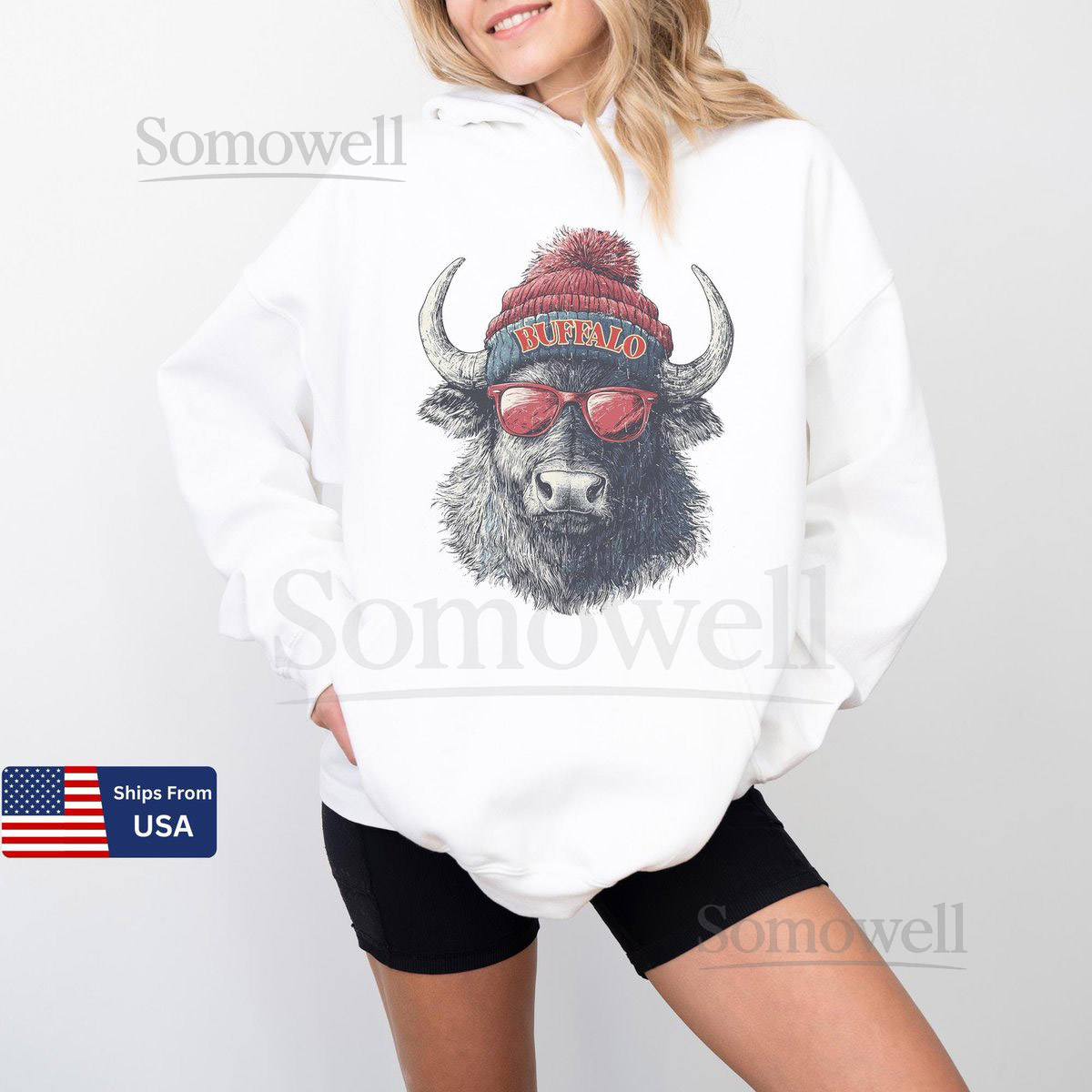 Buffalo Football Crewneck Sweatshirt Vintage Fan Gifts for Game Day Trendy Sports Apparel Unisex Buffalo Hoodie Football Fan Gear Shirt_265