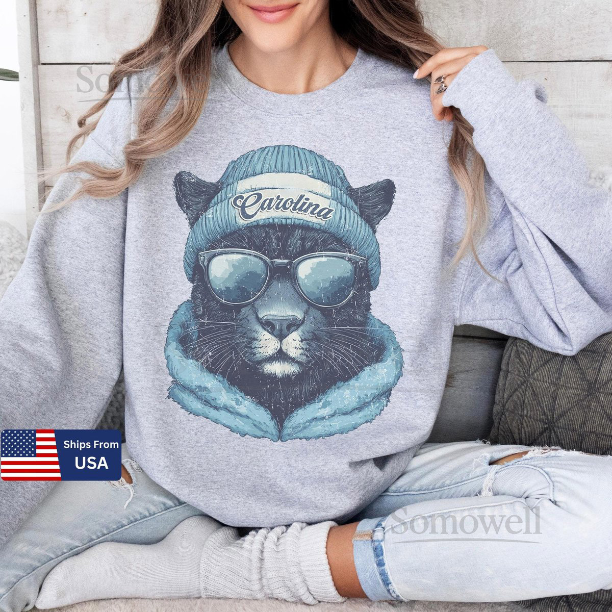 Carolina Football Crewneck Sweatshirt Vintage Sports Fan Apparel Trendy Game Day Gift Unisex Carolina Sweatshirt Carolina Football Fan_321