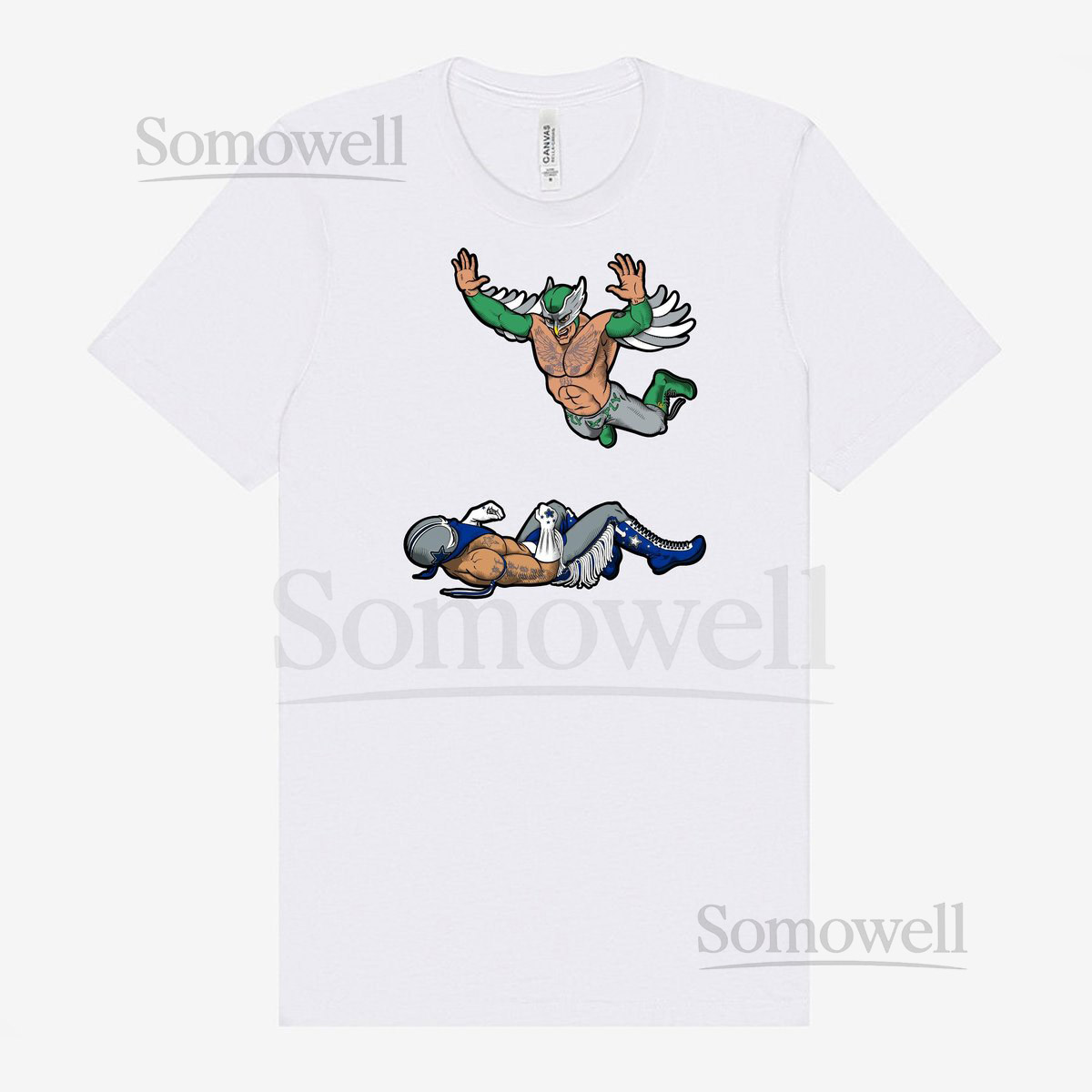 Philadelphia Eagles vs. Dallas Cowboys Flying Luchadors T-Shirt Fly Eagles Fly On the Road to Victory Football Rivalry_425