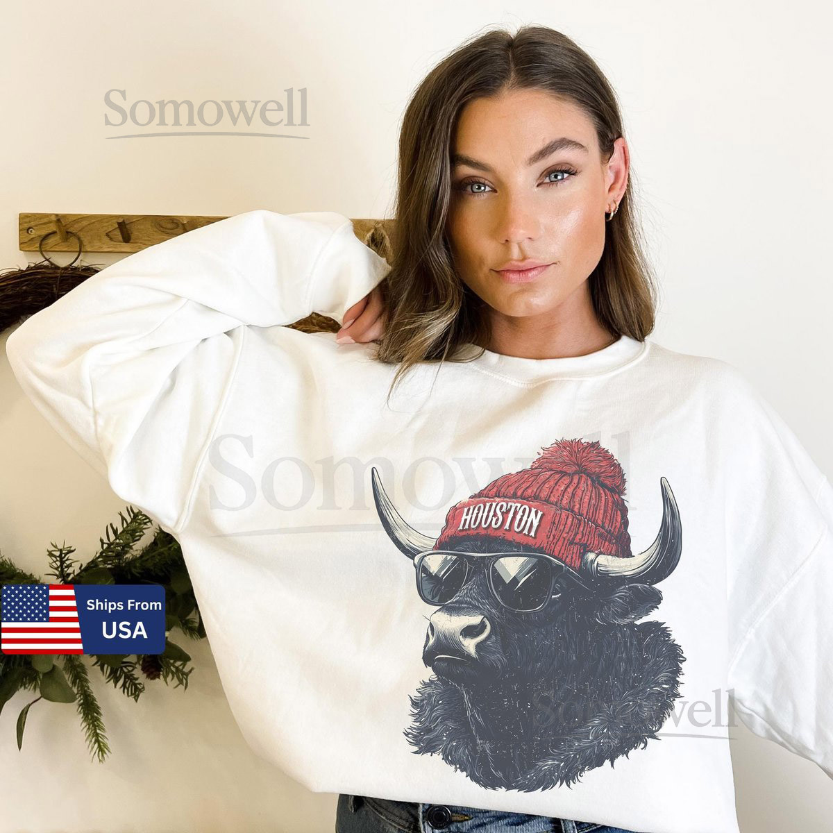 Vintage Houston Football Sweatshirt Trendy Fan Gifts Game Day Crewneck Retro Texans Apparel Team Wear Trendy Gift Footba_962