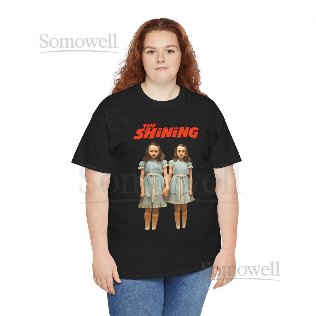 Creepy Twins Halloween T-Shirt Retro Horror The Shining Theme_96