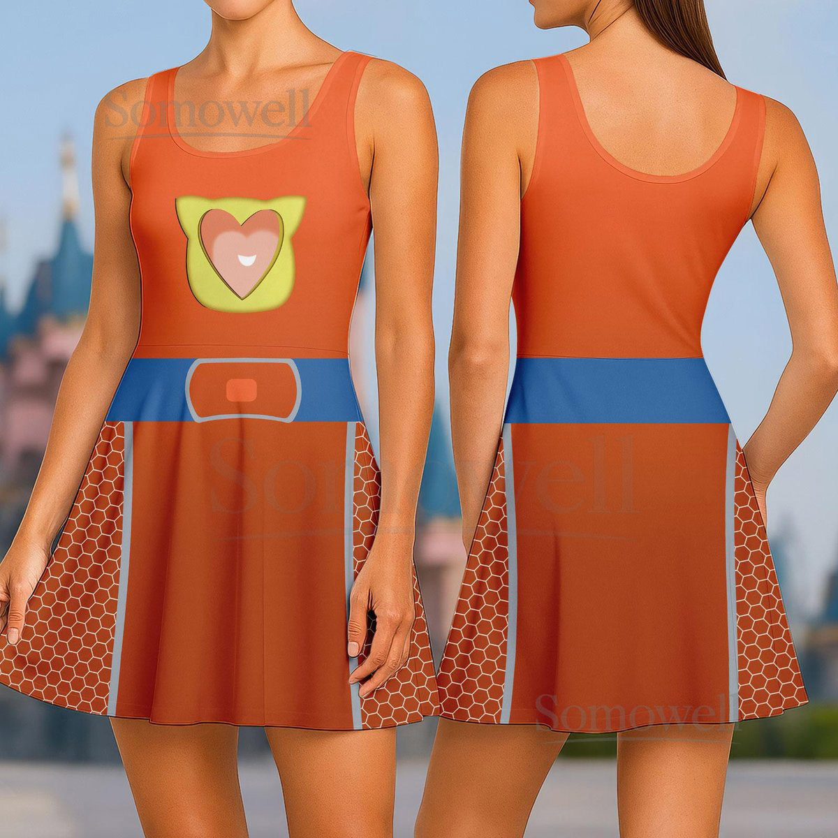 Buddy SuperKitties Skater Dress Buddy Costume Dress Disney Cartoon Women Dress Halloween Cosplay Outfit Halloween Gift For Her_12