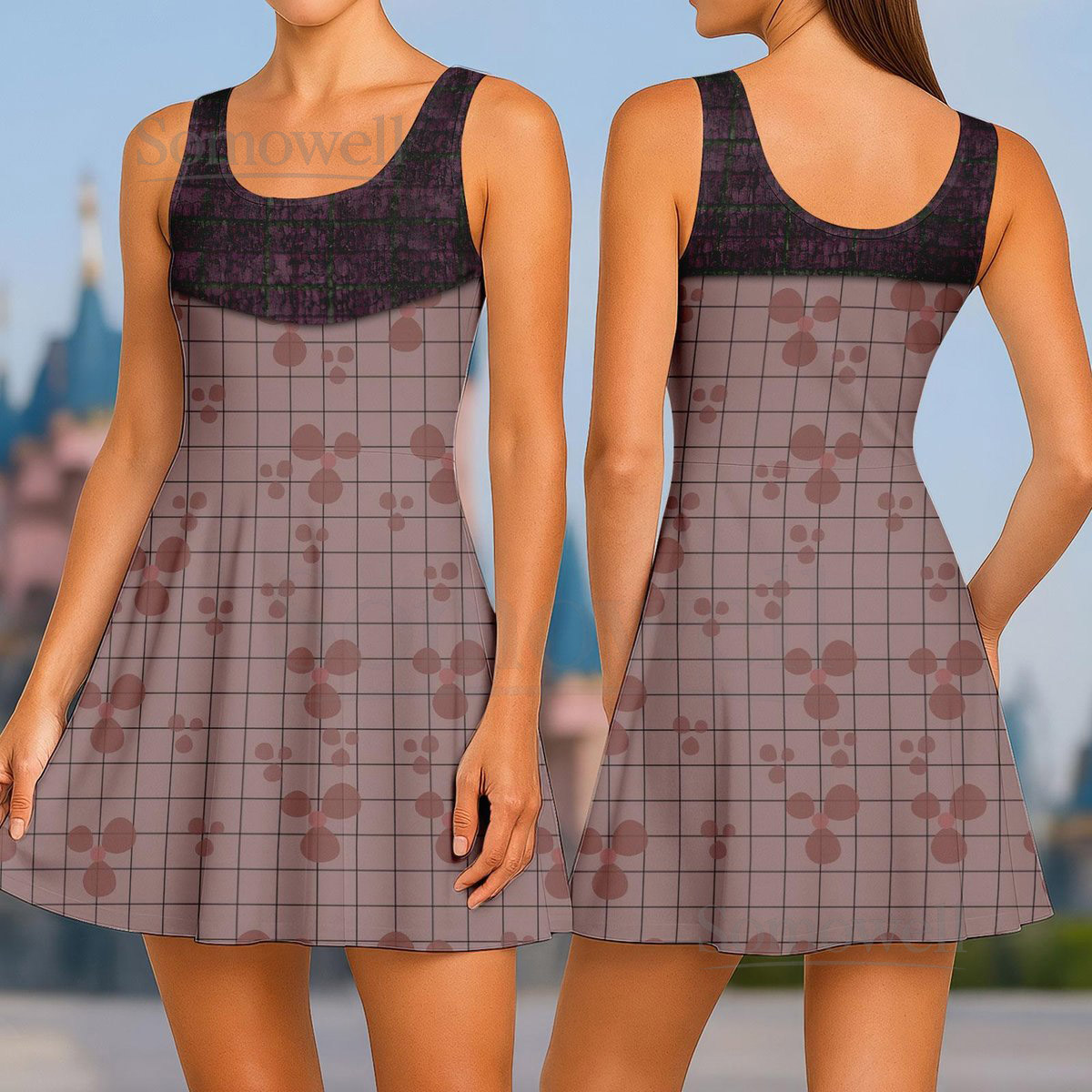 Nostalgia Skater Dress Inside Out Character Costume Shirt Disney Cosplay Dress Halloween Apparel Pixar Outfits Women Dress_145