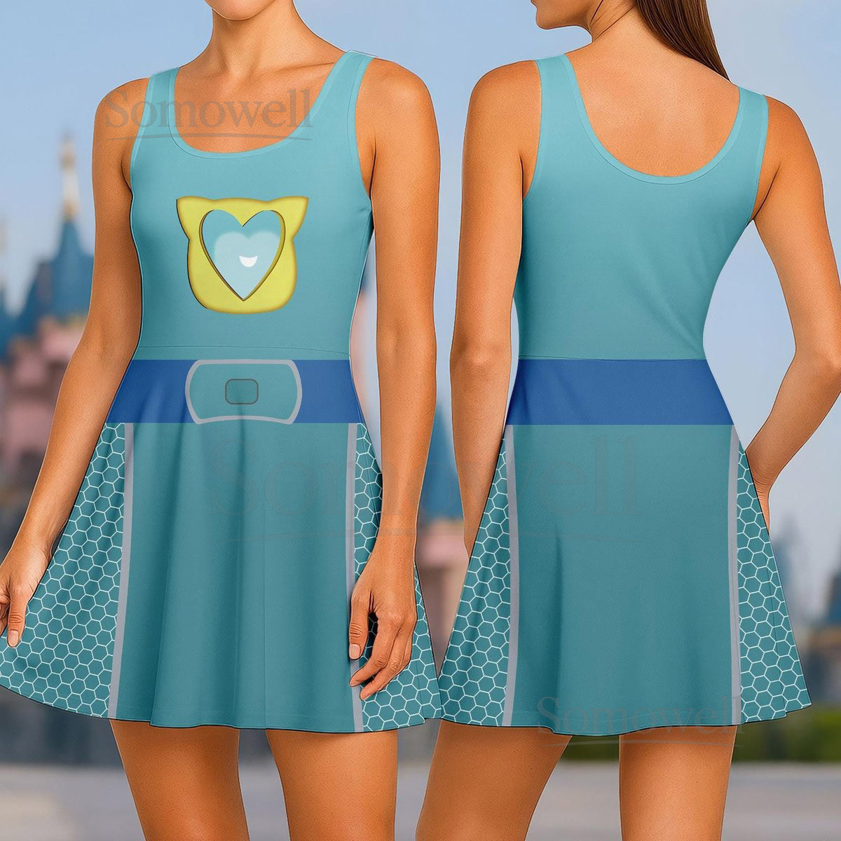 Bitsy SuperKitties Skater Dress Bitsy Costume Dress Disney Cartoon Women Dress Halloween Cosplay Outfit Halloween Gift For Her_10