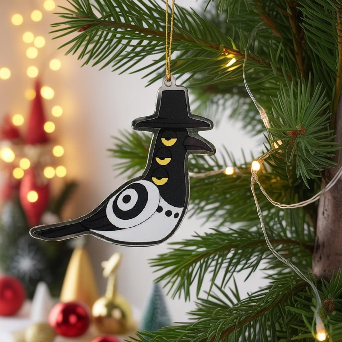 Demon Hunter Sussie the Magpie Acrylic Ornament Sussie Bird Ornament Kpop Demon Hunters Bird Ornament Demon Hunters Christmas Ornament