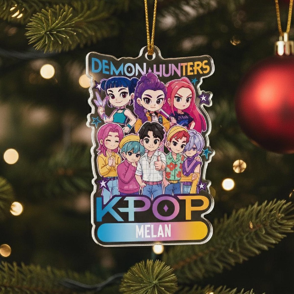 Custom Huntrix Acrylic Ornament with Name Personalized Kpop Demon Hunter Ornament Cute Huntrix Inspired Ornament Huntrix Acrylic Ornament