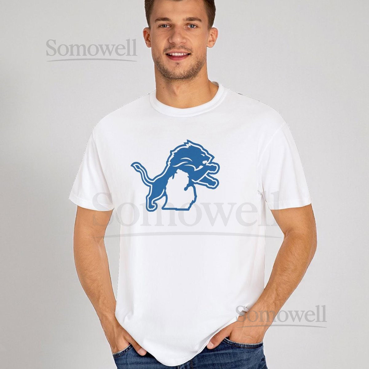 Lions Michigan Mitten Comfort Colors Tshirt Detroit Football T-Shirt Michigan Mitten Shirt Lions Football Fan Tee Detroit Lions Gifts_565