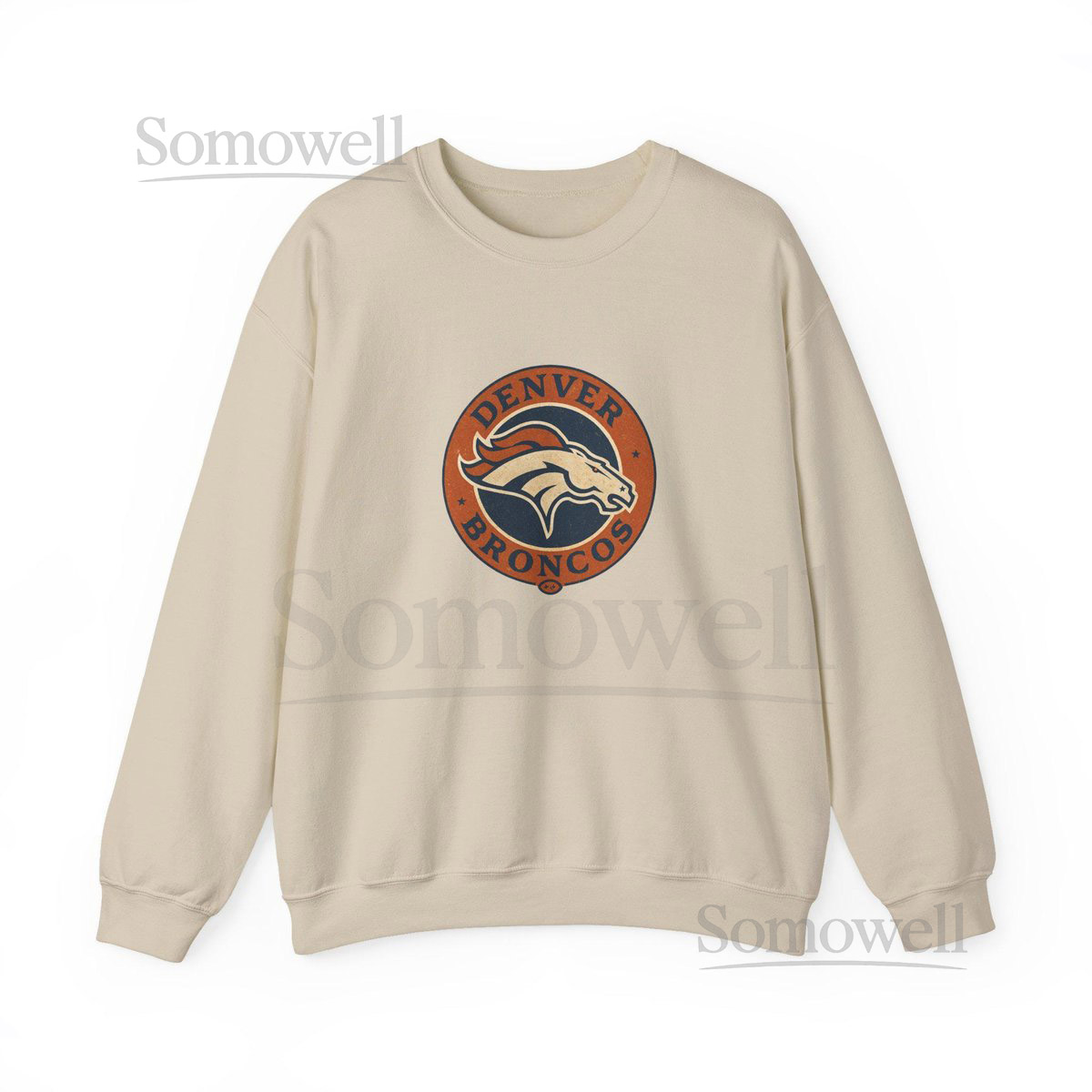 Denver Broncos Heavy Blend Crewneck Sweatshirt Casual Sports Wear Game Day Apparel Team Merchandise_304