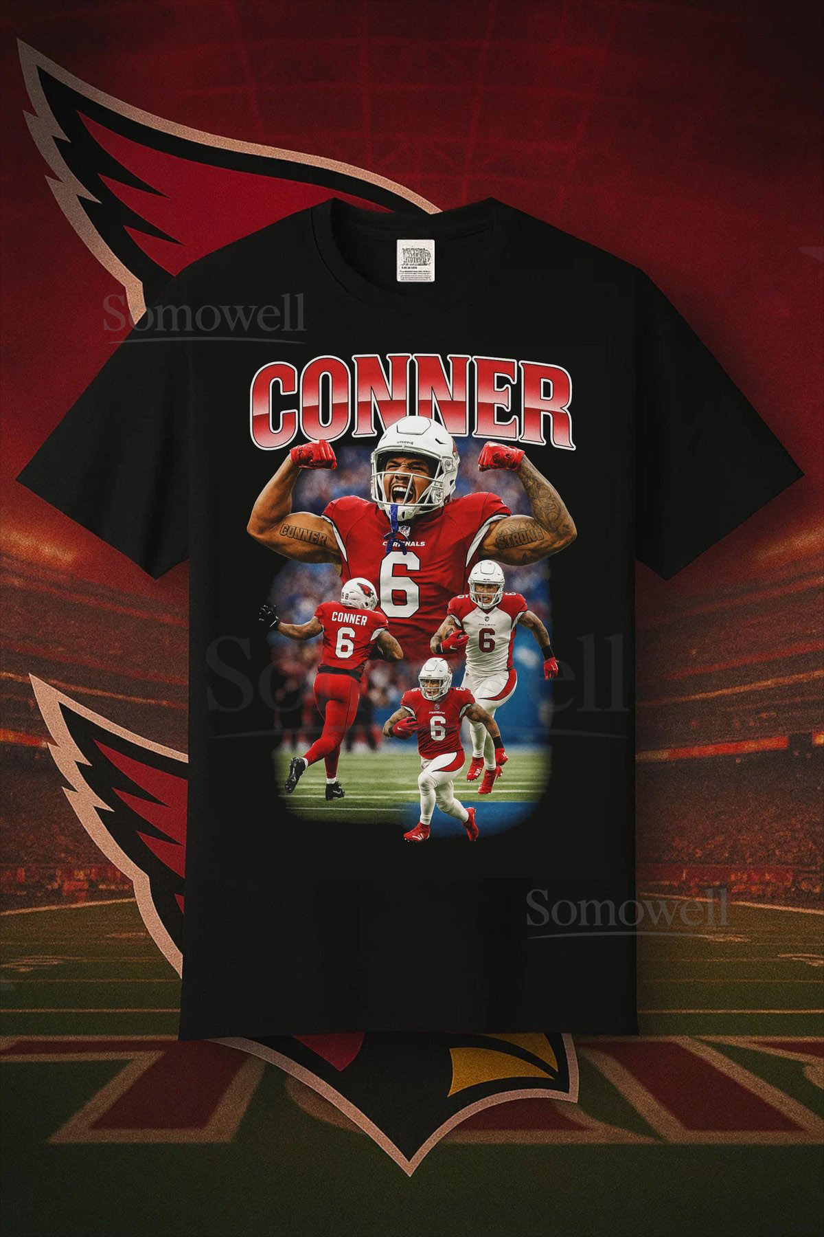 James Conner Bootleg Shirt Arizona Cardinals Retro NFL Graphic Tee_690