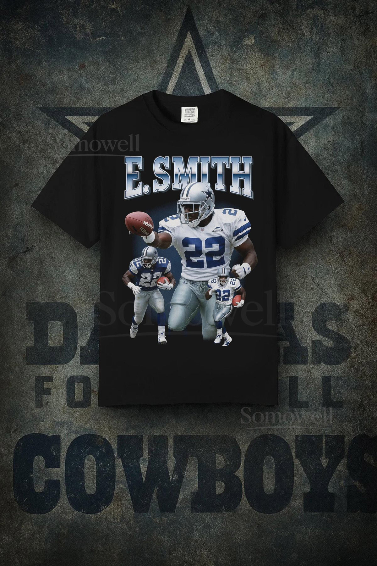 Emmitt Smith Bootleg Shirt Dallas Cowboys Retro Football Tee_371